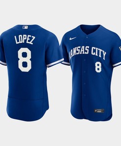 Nicky Lopez 8 Kansas City Royals Men's 2022-23 Alternate Jersey - Royal Jersey