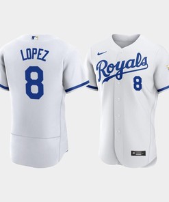 Nicky Lopez 8 Kansas City Royals Men's 2022-23 Home Jersey - White Jersey