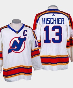 Nico Hischier 13 New Jersey Devils 2022-23 Reverse Retro 2.0 White Jersey
