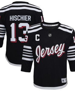 Nico Hischier New Jersey Devils 2021/22 Alternate Replica Player Jersey - Black Nhl