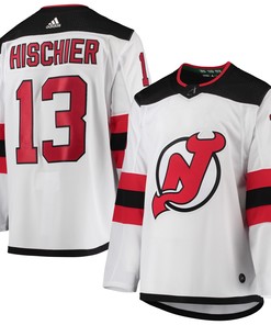 Nico Hischier New Jersey Devils Adidas Away Authentic Player Jersey - White Nhl