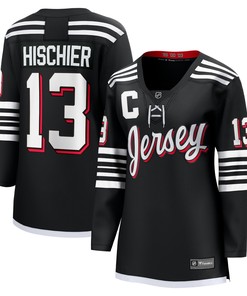 Nico Hischier New Jersey Devils Fanatics Branded Womens Alternate Premier Breakaway Player Jersey - Black Nhl