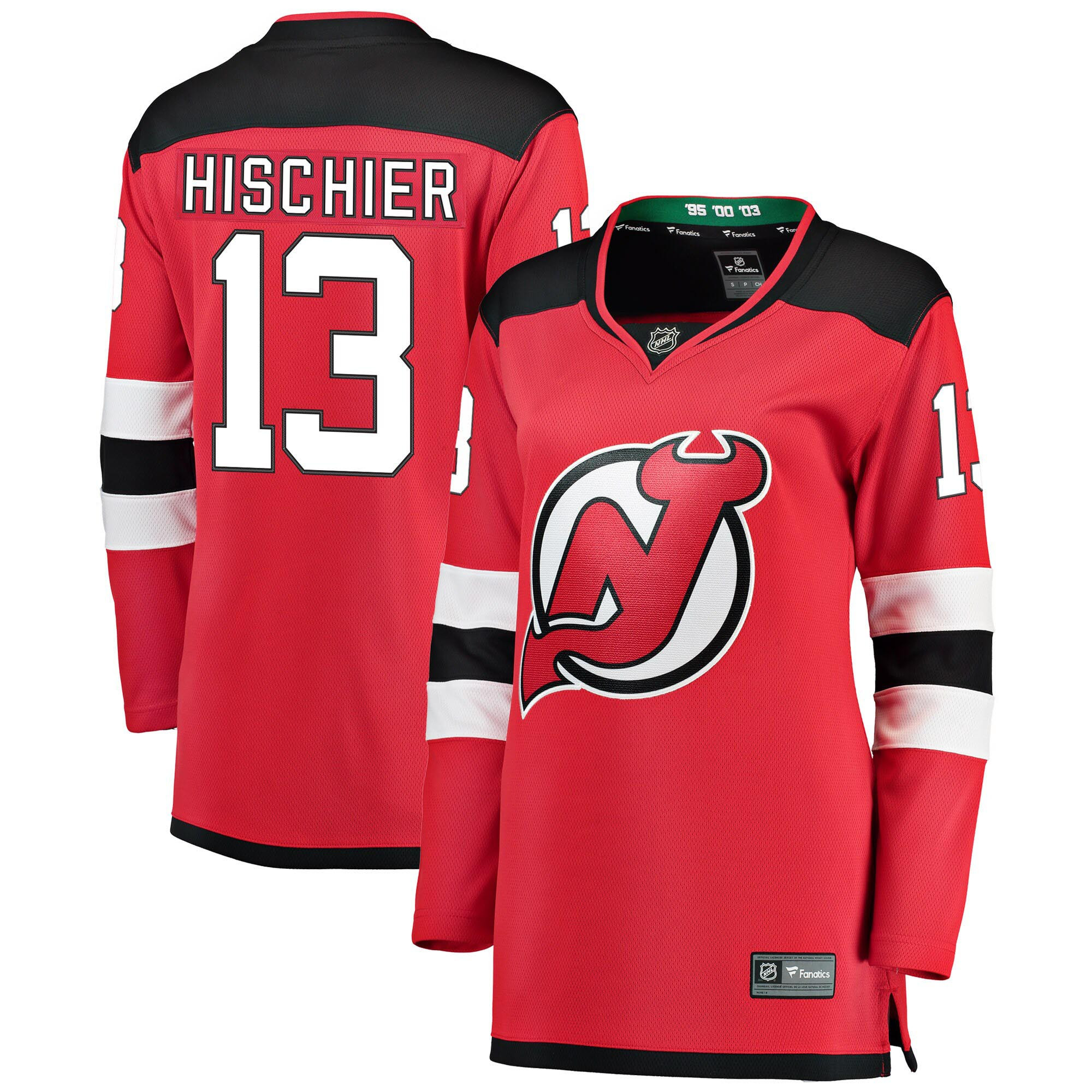 Nico Hischier New Jersey Devils Fanatics Branded Womens Breakaway Home Player Jersey - Red Nhl
