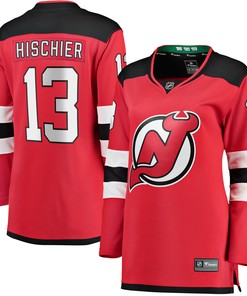 Nico Hischier New Jersey Devils Fanatics Branded Womens Home Premier Breakaway Player Jersey Red Nhl