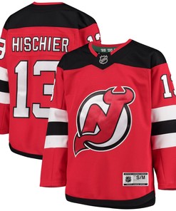 Nico Hischier New Jersey Devils Home Team Premier Jersey - Red Nhl
