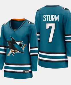Nico Sturm 7 San Jose Sharks 2022-23 Home Women Premier Breakaway Jersey Teal