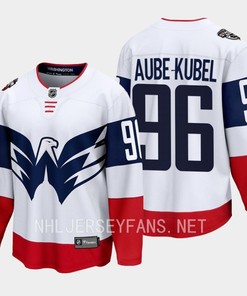 Nicolas Aube-Kubel 96 Washington Capitals 2023 Jersey Stadium White Primegreen