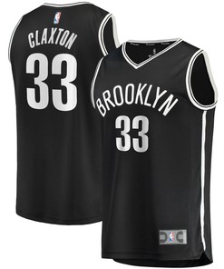 Nicolas Claxton Brooklyn Nets Fanatics Branded 2020/21 Fast Break Replica Jersey - Icon Edition - Black Nba