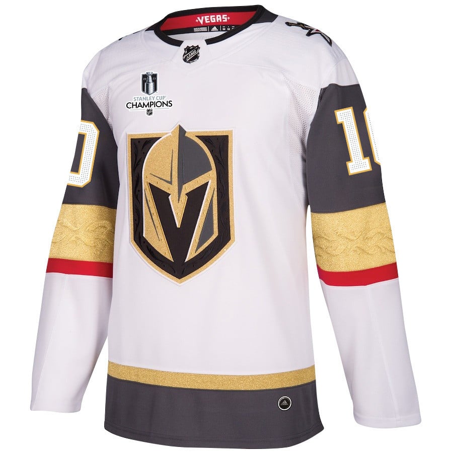 Nicolas Roy 10 Vegas Golden Knights Stanley Cup 2023 Champions Patch Away Breakaway Men Jersey - White