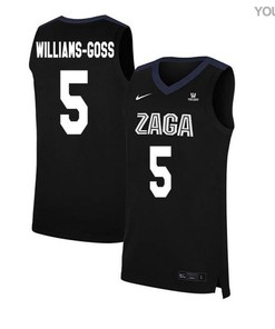 Nigel Williams-Goss 5 Gonzaga Bulldogs Elite Basketball Youth Jersey - Black