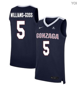 Nigel Williams-Goss 5 Gonzaga Bulldogs Elite Basketball Youth Jersey - Navy
