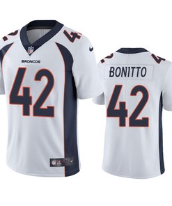Nik Bonitto 42 Denver Broncos White Vapor Limited Jersey