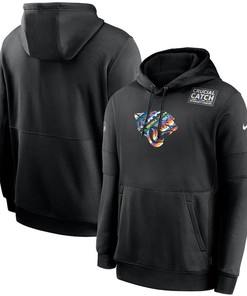 Nike Jacksonville Jaguars Black Crucial Catch Sideline Performance Pullover Hoodie