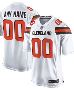 Nike Mens Cleveland Browns Customized White Game Jersey