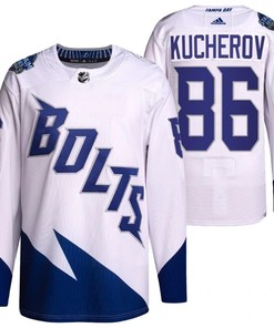 Nikita Kucherov 2022 Stadium Series Lightning 86 White Primegreen Jersey Jersey