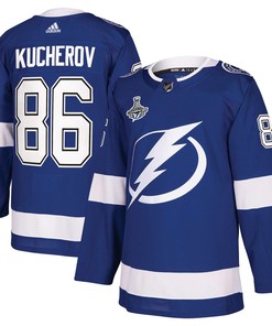 Nikita Kucherov Tampa Bay Lightning Adidas 2021 Stanley Cup Champions Authentic Player Jersey - Blue Nhl