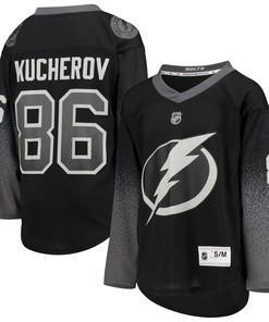 Nikita Kucherov Tampa Bay Lightning Alternate Replica Player Jersey - Black Nhl