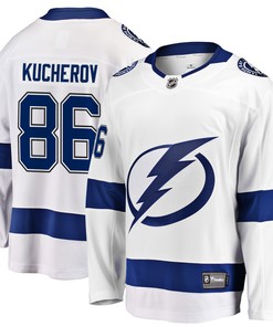 Nikita Kucherov Tampa Bay Lightning Fanatics Branded Away Premier Breakaway Player Jersey - White Nhl