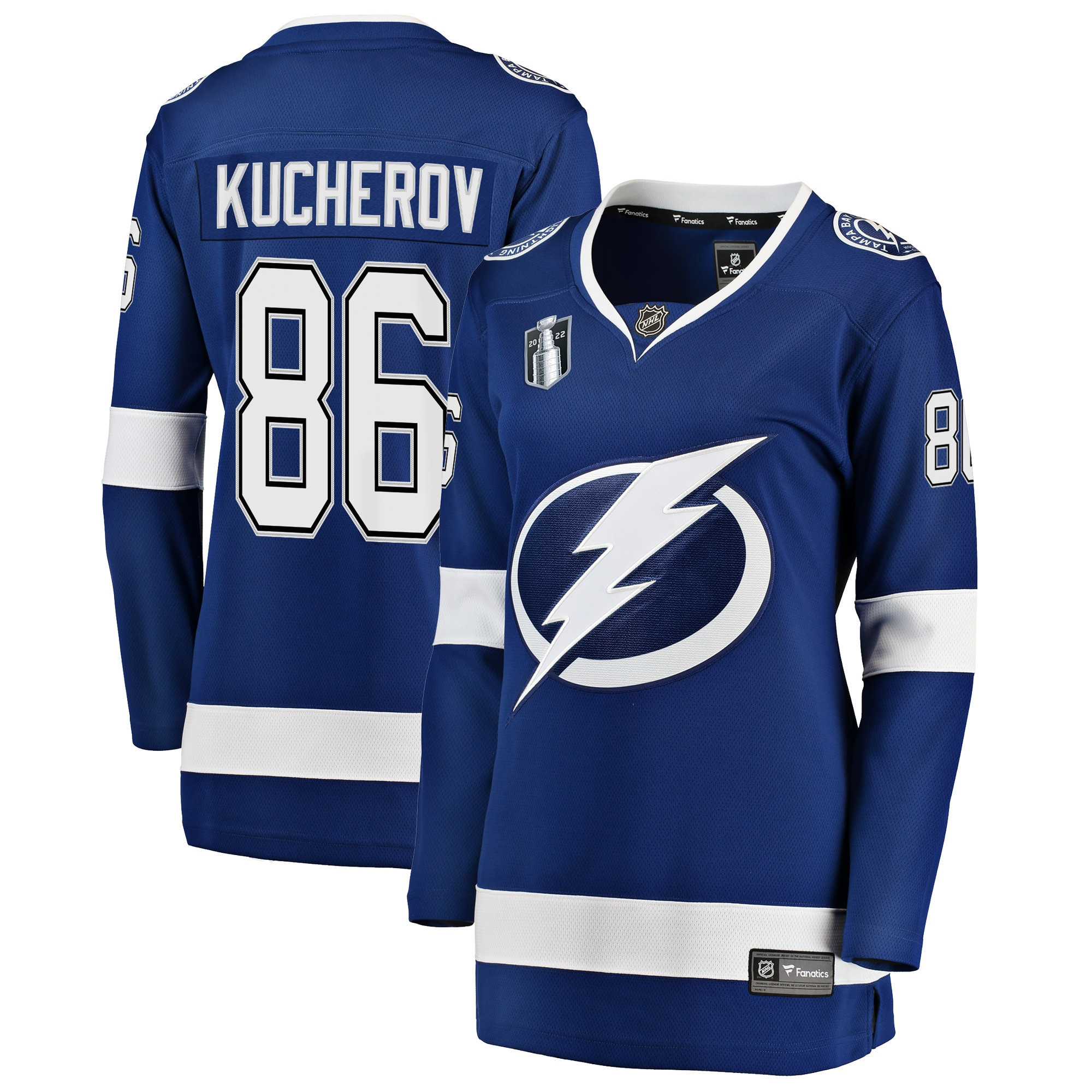 Nikita Kucherov Tampa Bay Lightning Fanatics Branded Womens Home 2022 Stanley Cup Final Breakaway Player Jersey - Blue Nhl