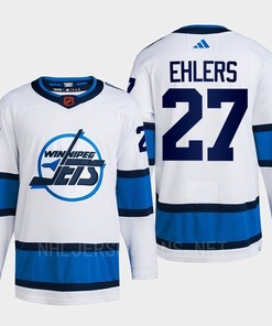 Nikolaj Ehlers 27 Reverse Retro 2.0 2022 Winnipeg Jets White Jersey Primegreen