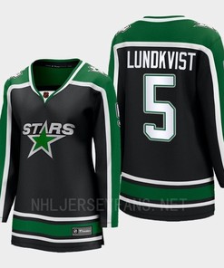 Nils Lundkvist 5 Dallas Stars 2022 Special Edition 2.0 Women Breakaway Player Retro Jersey Black