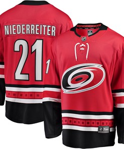 Nino Niederreiter Carolina Hurricanes Fanatics Branded Home Breakaway Player Jersey - Red Nhl