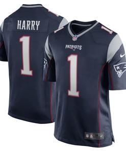 Nkeal Harry New England Patriots 2019 Nfl Draft First Round Pick Game Jersey Navy 2019
