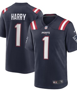 Nkeal Harry New England Patriots Game Player Jersey - Navy Nfl