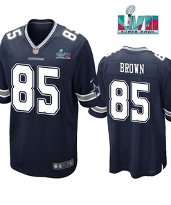 Noah Brown 85 Dallas Cowboys Super Bowl LVII Super Bowl LVII Navy Men Game Jersey