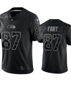 Noah Fant 87 Seattle Seahawks Black Reflective Limited Jersey - Men