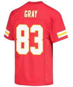 Noah Gray 83 Kansas City Chiefs Super Bowl LVII Champions Youth Game Jersey - Red