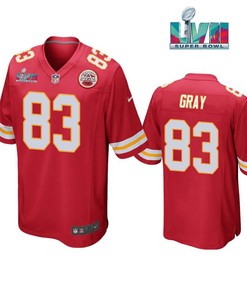 Noah Gray 83 Kansas City Chiefs Super Bowl LVII Red Men Game Jersey