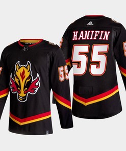 Noah Hanifin 55 Calgary Flames Alternate Black Jersey 2022-23
