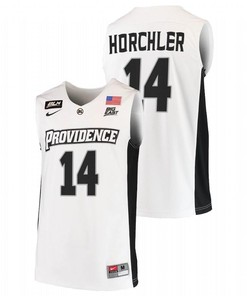 Noah Horchler 14 Providence Friars White College Basketball BLM Jersey.