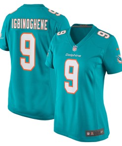 Noah Igbinoghene Miami Dolphins Womens Game Player Jersey - Aqua Nfl