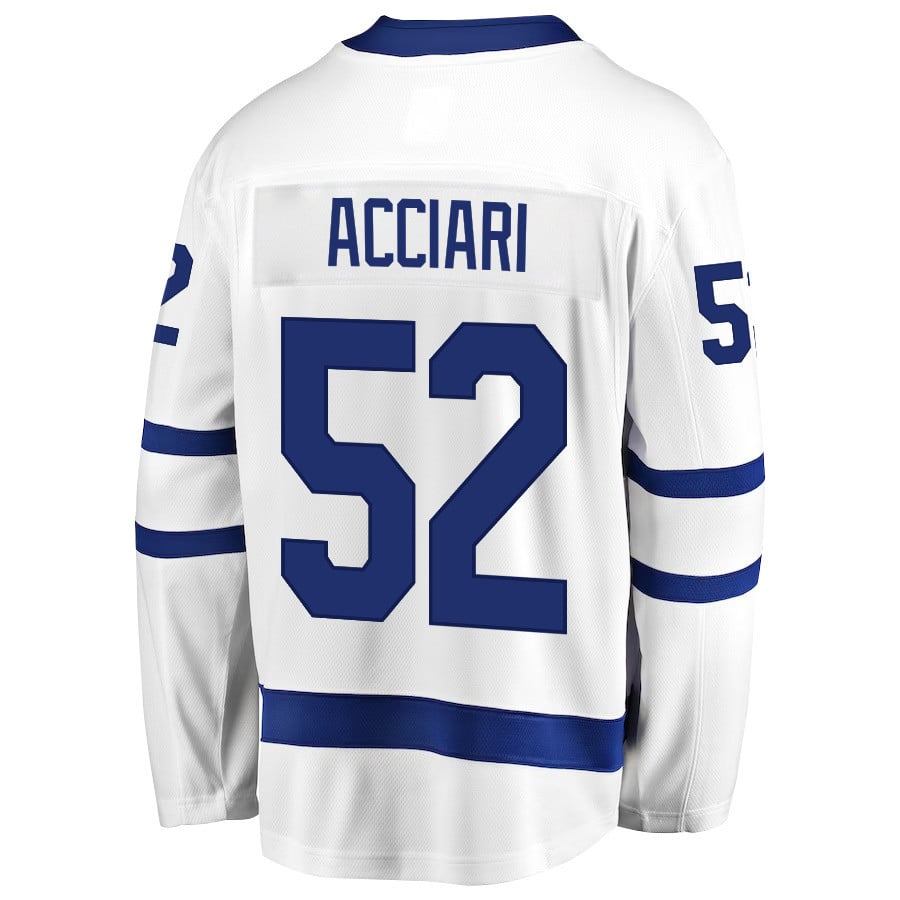 Noel Acciari 52 Toronto Maple Leafs Stanley Cup 2023 Playoffs Patch Away Breakaway Men Jersey - White