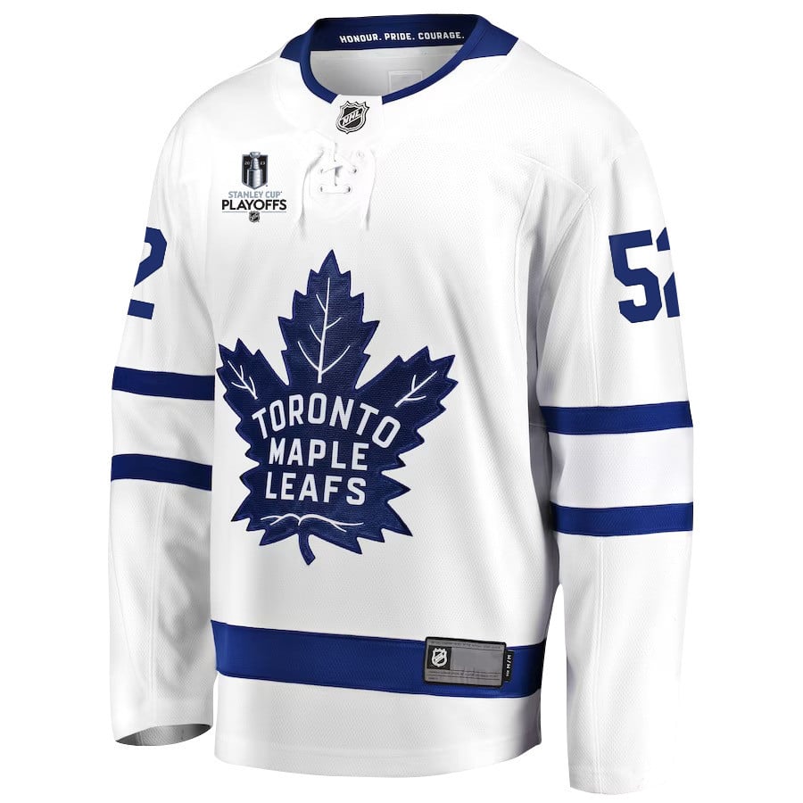 Noel Acciari 52 Toronto Maple Leafs Stanley Cup 2023 Playoffs Patch Away Breakaway Men Jersey - White