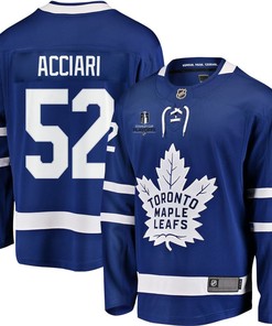 Noel Acciari 52 Toronto Maple Leafs Stanley Cup 2023 Playoffs Patch Home Breakaway Men Jersey - Blue