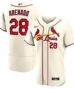 Nolan Arenado 28 St. Louis Cardinals Alternate Player Elite Jersey - Cream