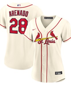 Nolan Arenado St Louis Cardinals Womens Alternate Replica Player Jersey Cream Mlb