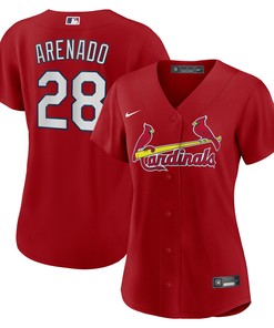 Nolan Arenado St. Louis Cardinals Womens Alternate Replica Player Jersey - Red Mlb
