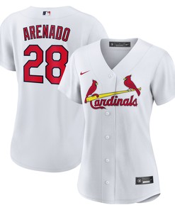 Nolan Arenado St Louis Cardinals Womens Home Official Replica Player Jersey White Mlb A1