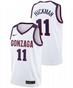 Nolan Hickman 11 Gonzaga Bulldogs 2022 Draft Top Prospect Home Men Jersey - White