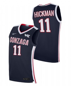 Nolan Hickman 11 Gonzaga Bulldogs 2023 College Basketball Elite Men Jersey - Navy