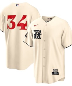 Nolan Ryan 34 Texas Rangers 2023 City Connect Player Jersey - Cream