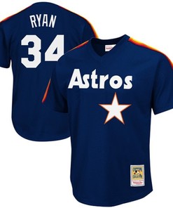Nolan Ryan Houston Astros Mitchell & Ness 1988 Authentic Cooperstown Collection Mesh Batting Practice Jersey - Navy Mlb