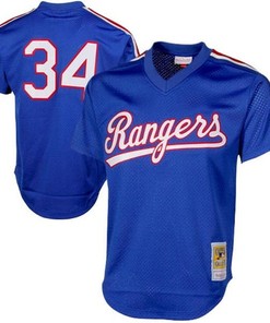 Nolan Ryan Texas Rangers Mitchell & Ness 1989 Authentic Cooperstown Collection Mesh Batting Practice Jersey - Royal Mlb