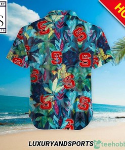 North Carolina State Wolfpack Floral Tropical Hawaiian Shirt