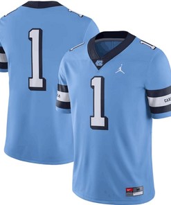 North Carolina Tar Heels #1 Blue Stitched Jersey