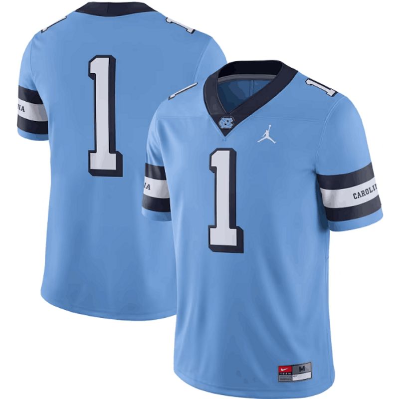 North Carolina Tar Heels #1 Blue Stitched Jersey